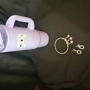 3 For $10.00 Piece Set ..Tumbler Included  Earrings And Bracelet Firm